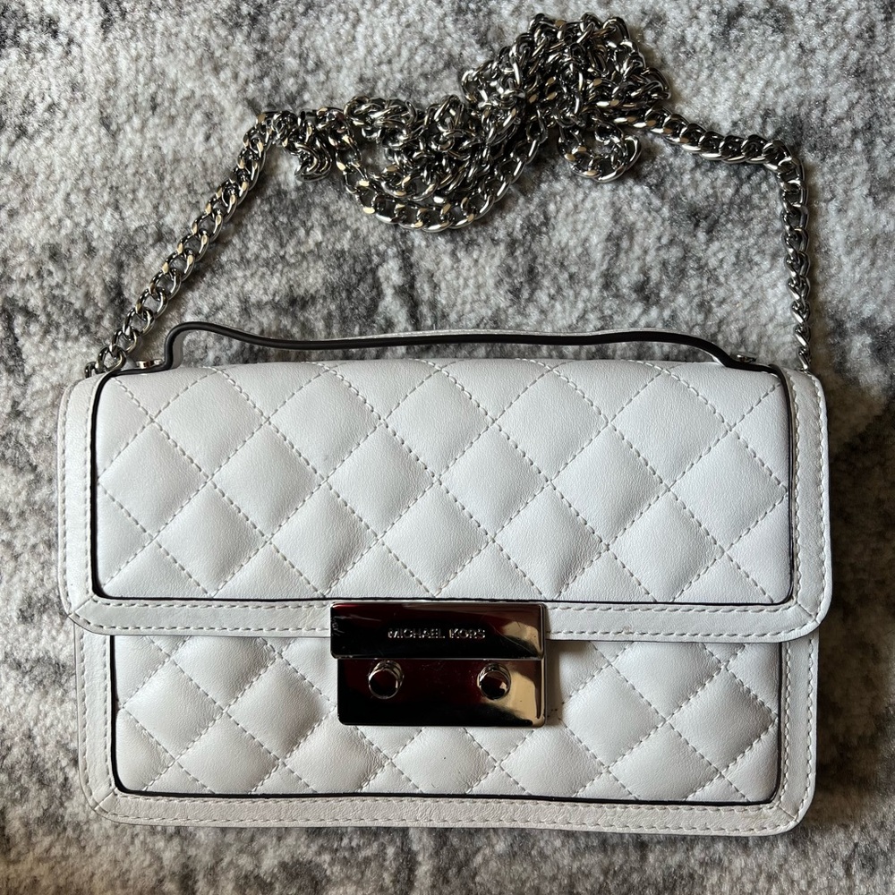 Michael Kors Sloan Small Quilted-Leather Crossbody Purse